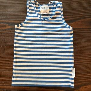 Purl Lamb White and Blue Striped Tank Top Size 3-4